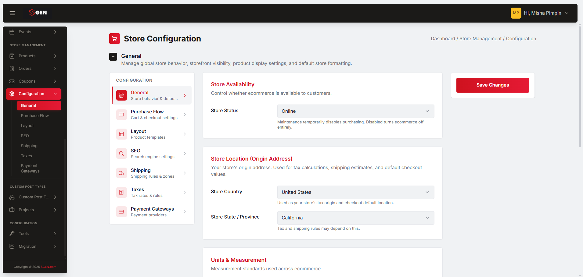 Ecommerce Config