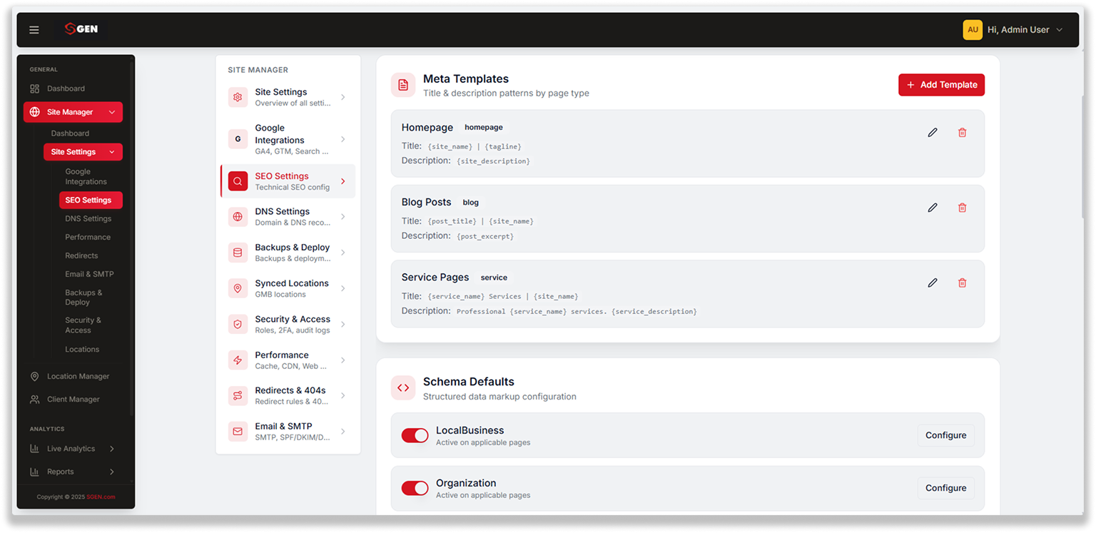 Seo Templates And Schema Markup